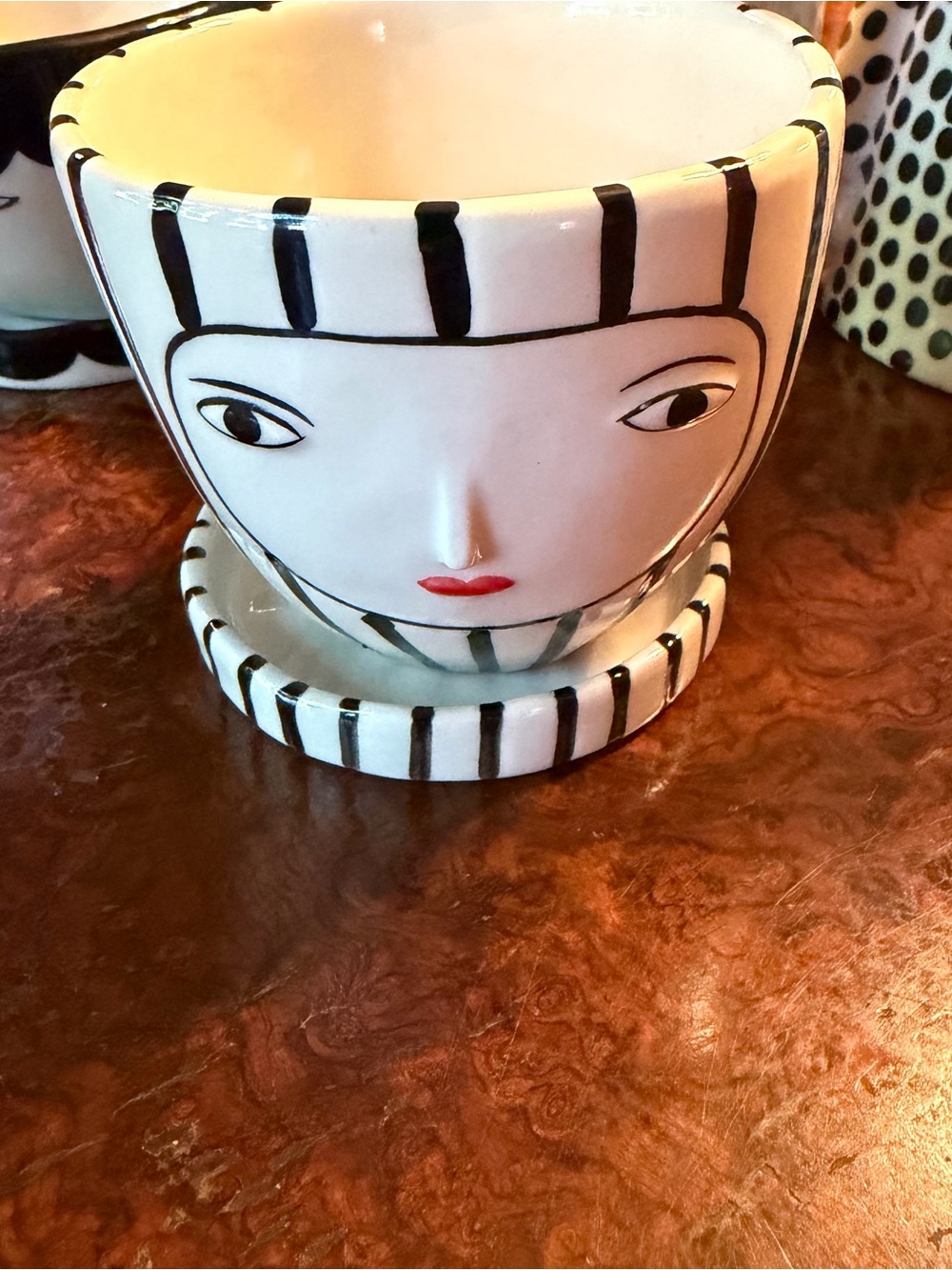 Anthropologie Kinska Face Pots Complete Set - Picture 5 of 16